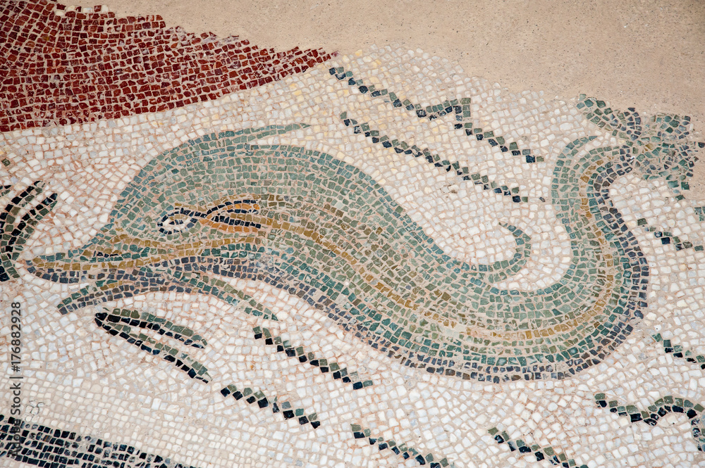 Old roman mosaics in the famous imperial Villa del Casale in Piazza Armerina, Sicily, Unesco world heritage of the 4th century A.C. Old roman mosaics in the famous imperial Villa del Casale in Piazza Armerina, Sicily, Unesco world heritage of the 4th century A.C.