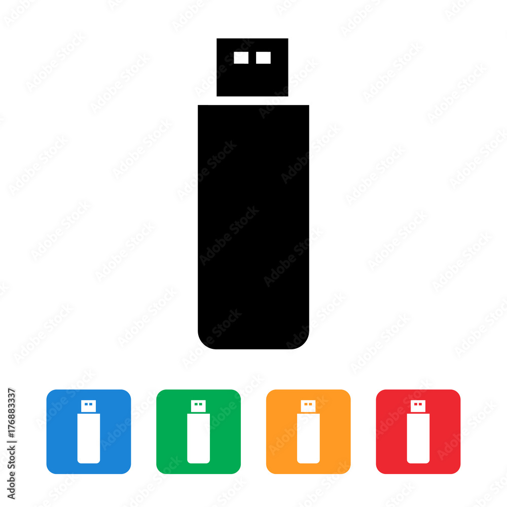USB flash memory icon USB flash memory icon