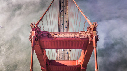 Canvas schilderij Golden Gate Bridge Uitzicht over San Francisco Bay  © Marco