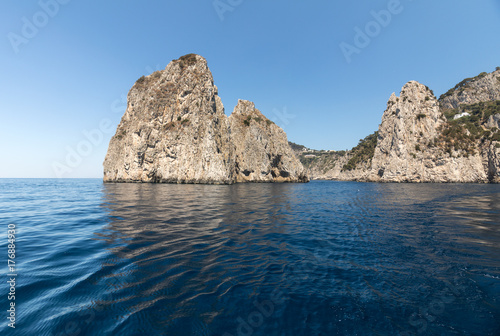 Faraglioni Rocks on Capri Island, Italy. Rock's names left to left: Stella, Mezzo and Scopolo or Fuori © wjarek
