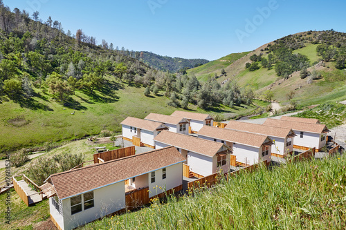 Group of tiny houses on lot