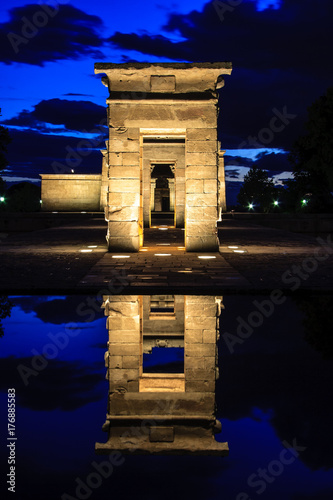 Night view of Debod Temple