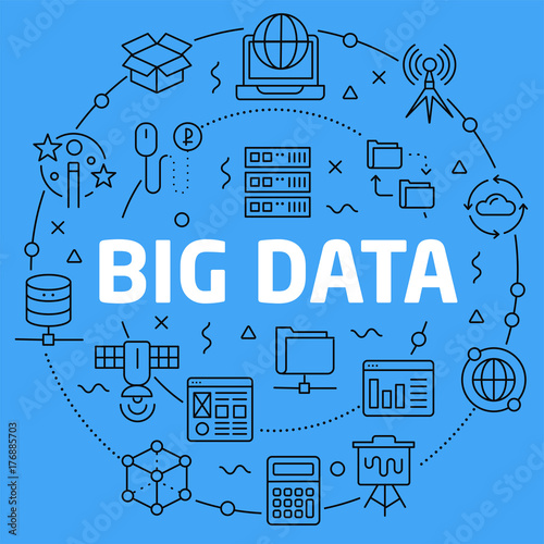 Linear illustration big data