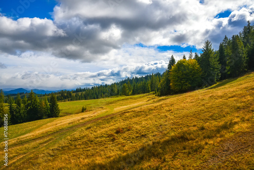 Autumn landscape in the mountains