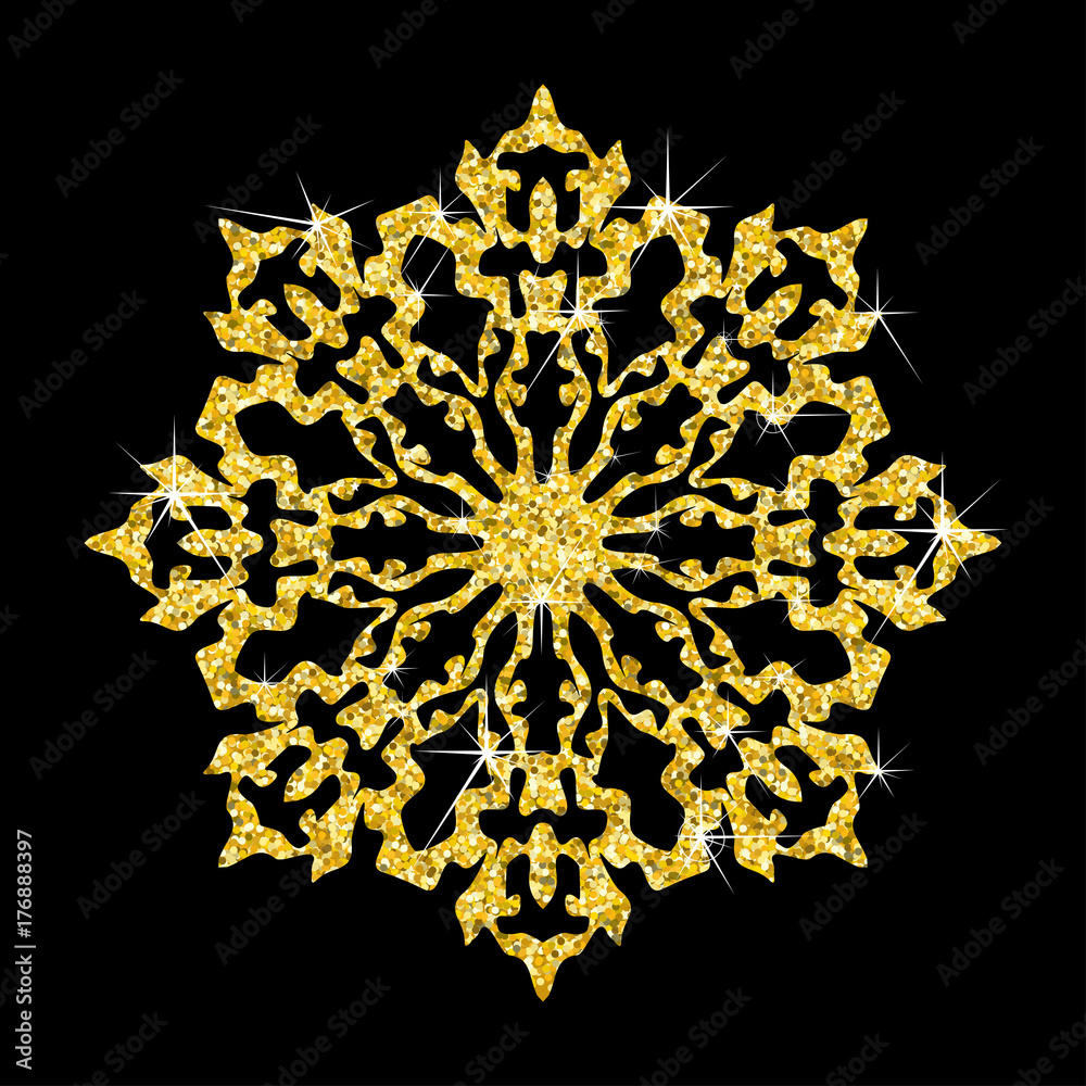 gold snowflakes icon