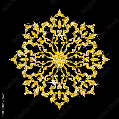 gold snowflakes icon