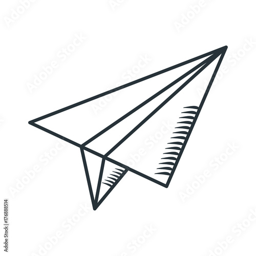 handdraw icon paper plane