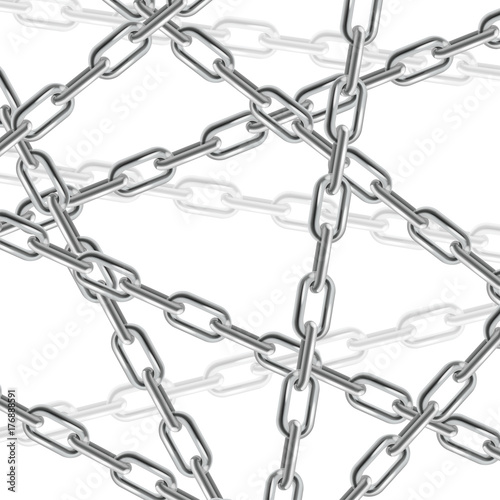 Realistic 3d Chain Background. Vector