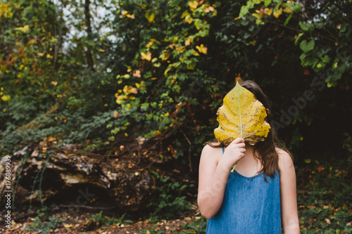 Girl with a Poplar Leaf photo