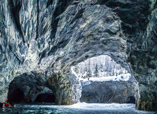 Vaults of the cave. Russia....