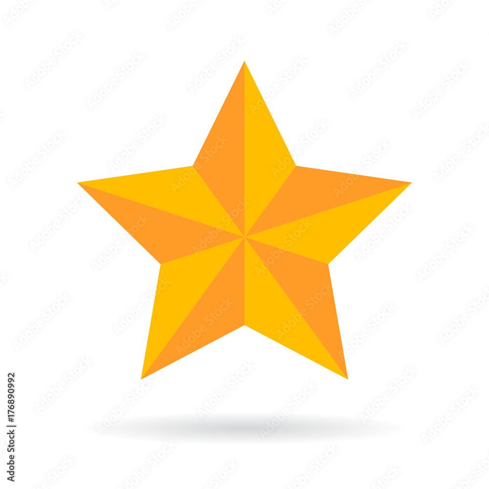 Fototapeta premium Gold vector star icon
