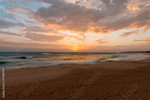sunset on the Indian Ocean coast