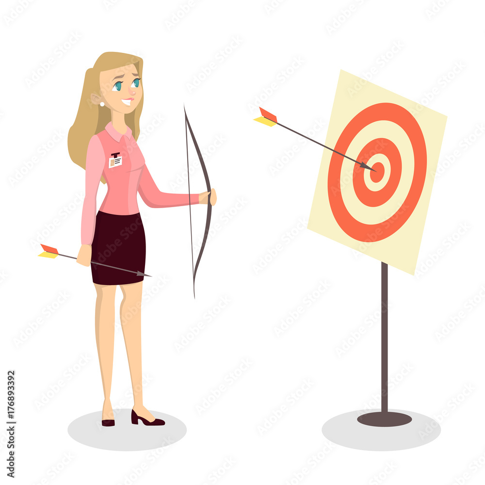 Woman with bow. Woman with bow.