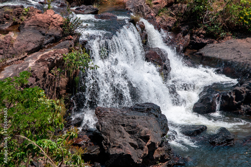 Indaia Waterfalls also Known as Chachoeiro Indaia in the Heart of the Savannas in the State of Goias, Brazil Indaia Waterfalls also Known as Chachoeiro Indaia in the Heart of the Savannas in the State of Goias, Brazil
