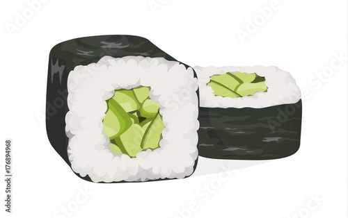 Sushi rolls set.