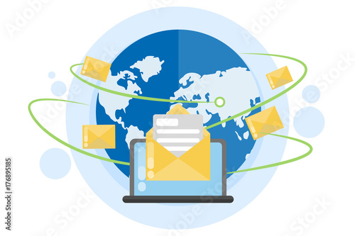 Global e-mail network.