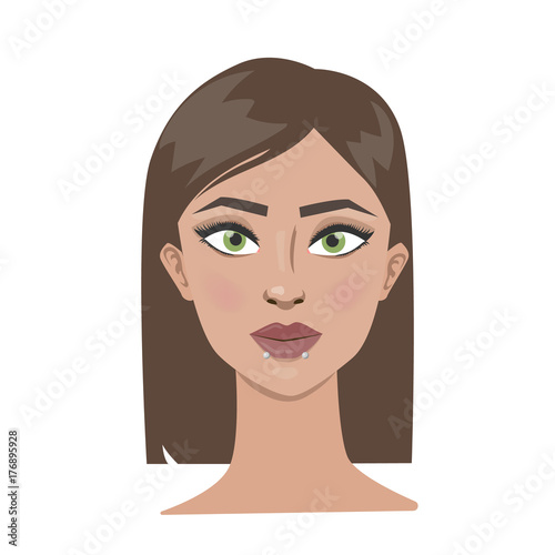 Woman with piercing.