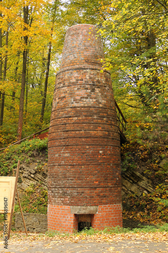 old brick furnace for processing lime in Vendryne, Czech Republic photo