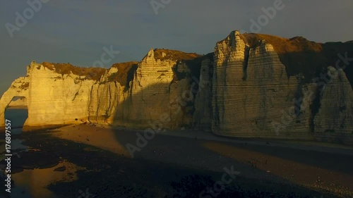 Aerial view Normandy coastline, Seine Maritime, France