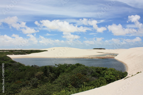 Obraz na płótnie Oasis, Parc national des Lençois (dunes) du Maranhao, Brésil w salonie
