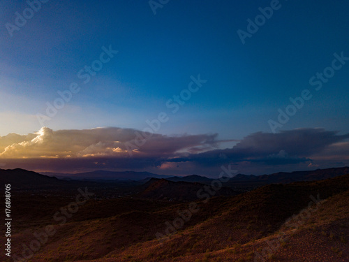 storm clouds over desert