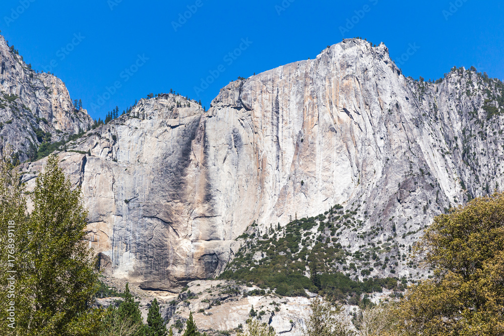Yosemite Cliffside with Imprint from Waterfall