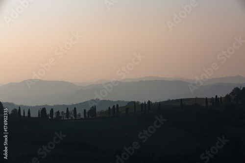 tramonto autunnale appennino