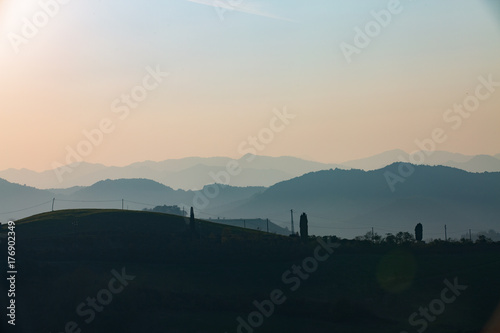 tramonto autunnale appennino