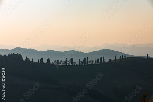 tramonto autunnale appennino