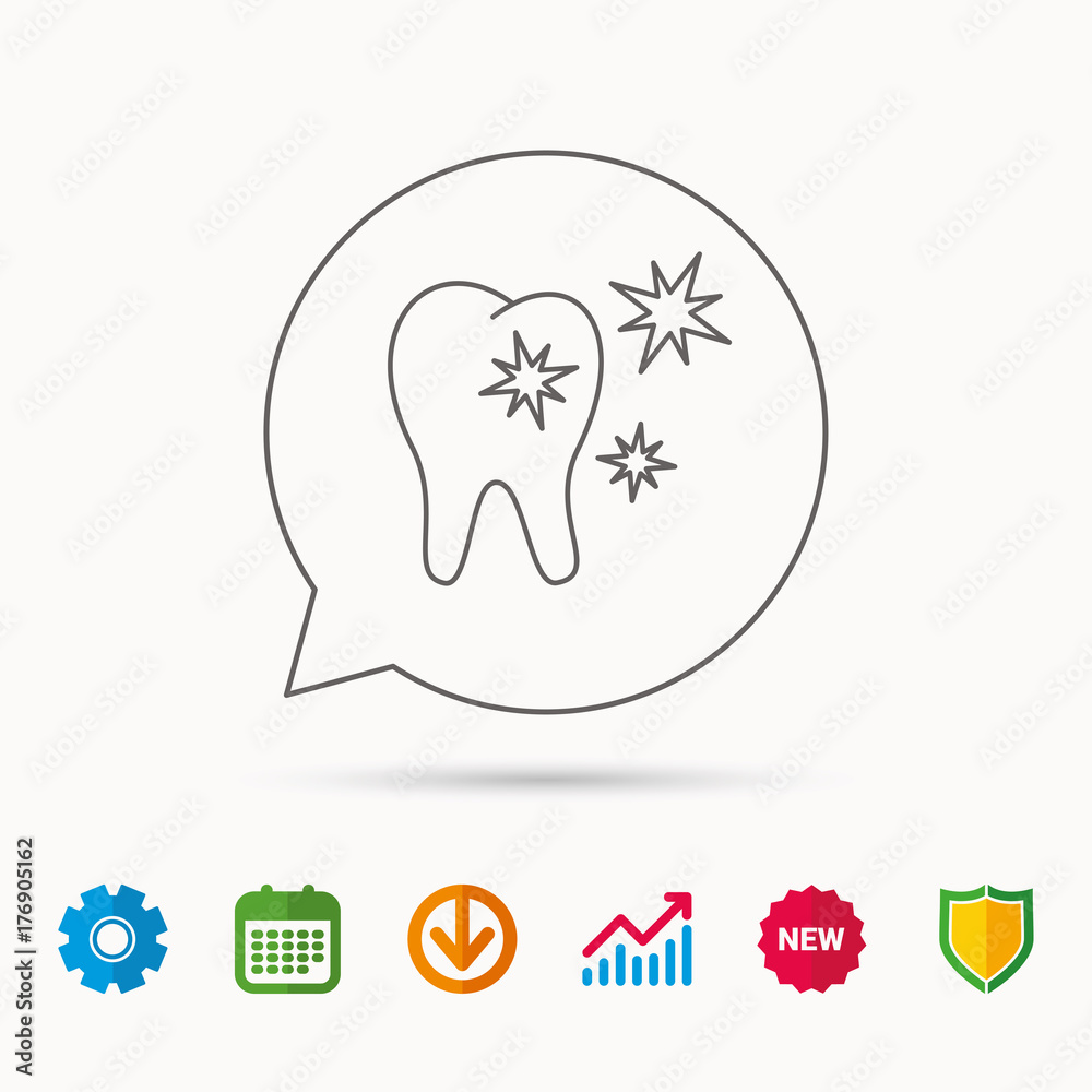 Healthy tooth icon. Dental protection sign. Healthy tooth icon. Dental protection sign.