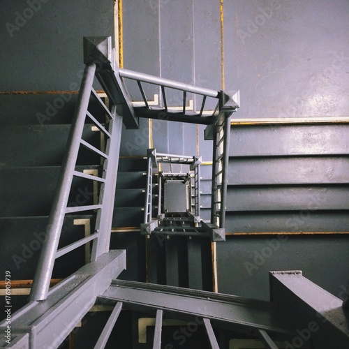 New York City stairwell from a bird's eye view