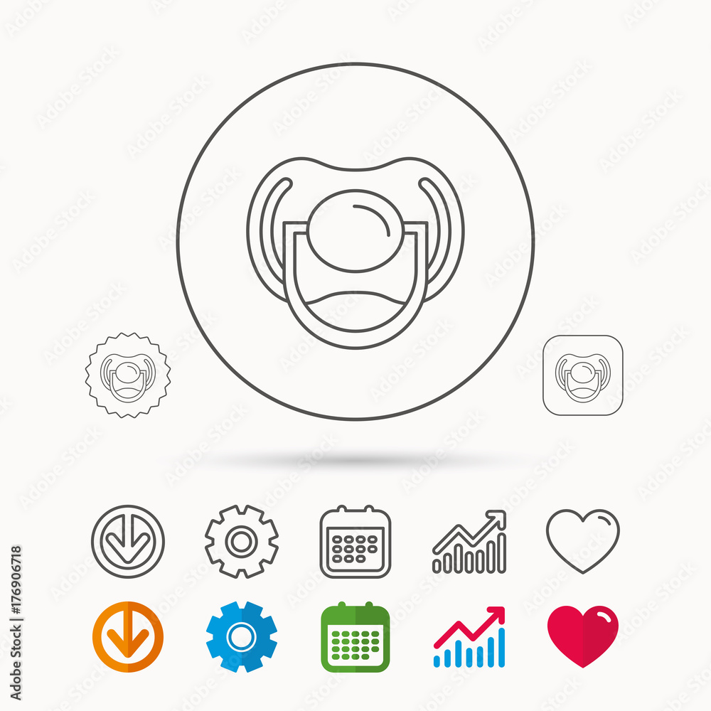 Obraz premium Pacifier icon. Nipple or dummy sign.
