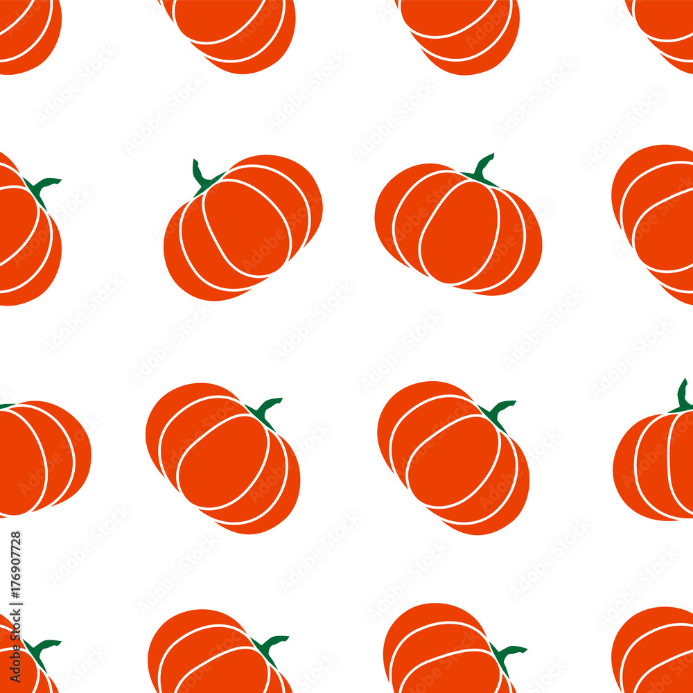 Seamless halloween pattern with pumkin. Endless background texture for 31 october. Abstract autumn natural tiling pattern.