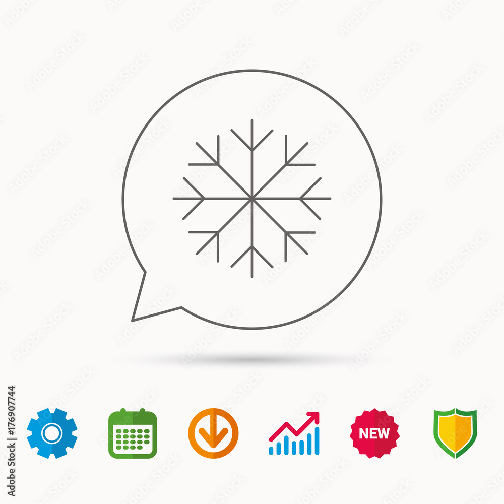 Snowflake icon. Snow sign. Air conditioning. Snowflake icon. Snow sign. Air conditioning.