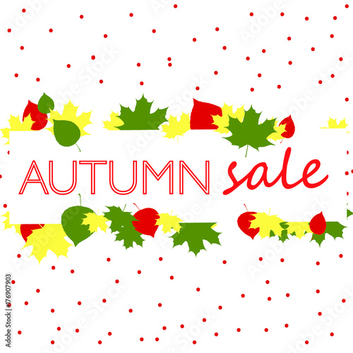 Autumn Sale vector  banner 