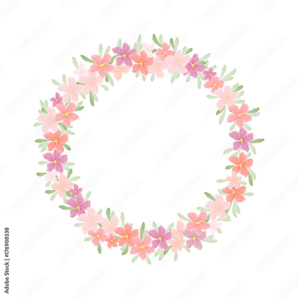 Elegant colorful flower frame	