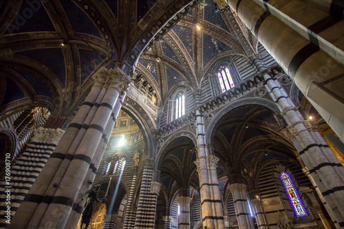 Interior of Siena Cathedral in Tuscany, Italy