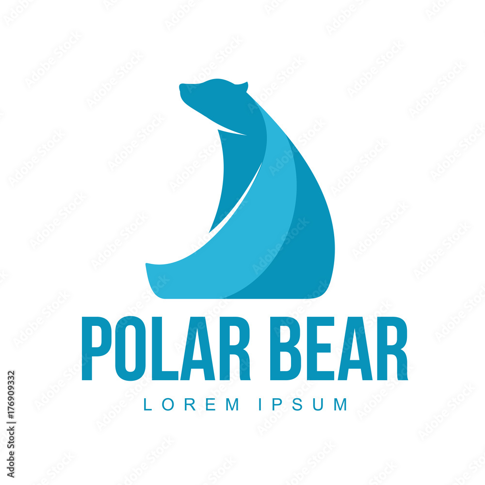 Fototapeta premium Logo niedźwiedzia polarnego