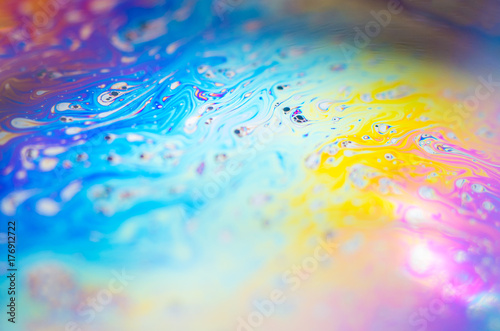 Beautiful psychedelic abstractions in soap foam