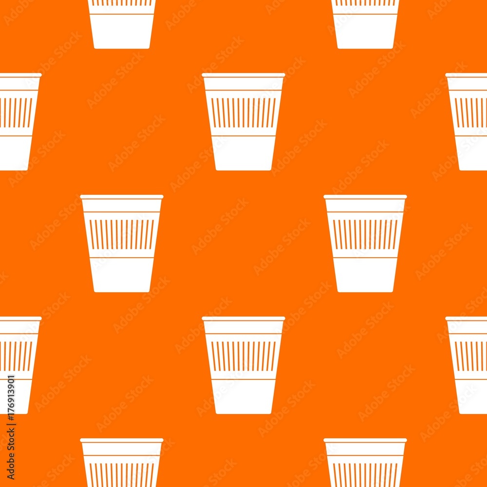 Plastic office waste bin pattern seamless