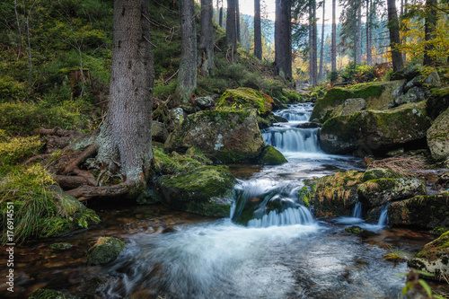 Obraz na płótnie Waterfall Krkonose - Czech republic w salonie