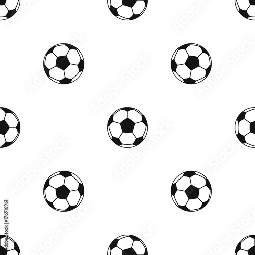 Football or soccer ball pattern seamless black