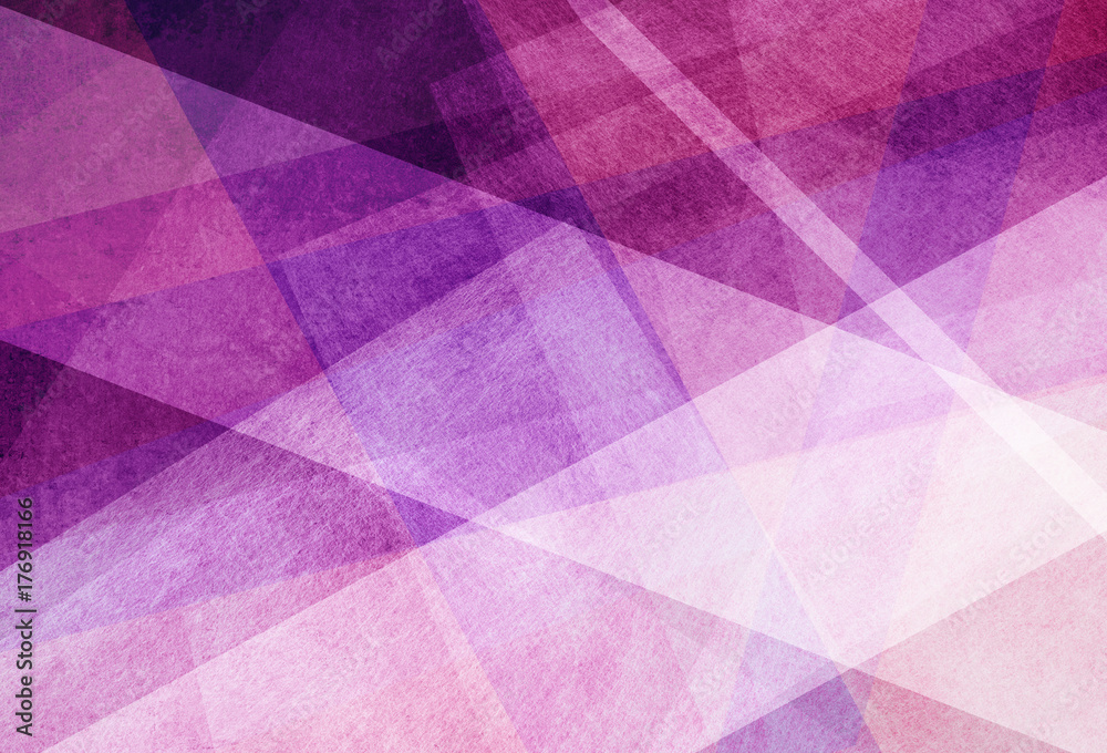 Fototapeta abstract background. purple pink and white transparent layers or diagonal stripes in random pattern