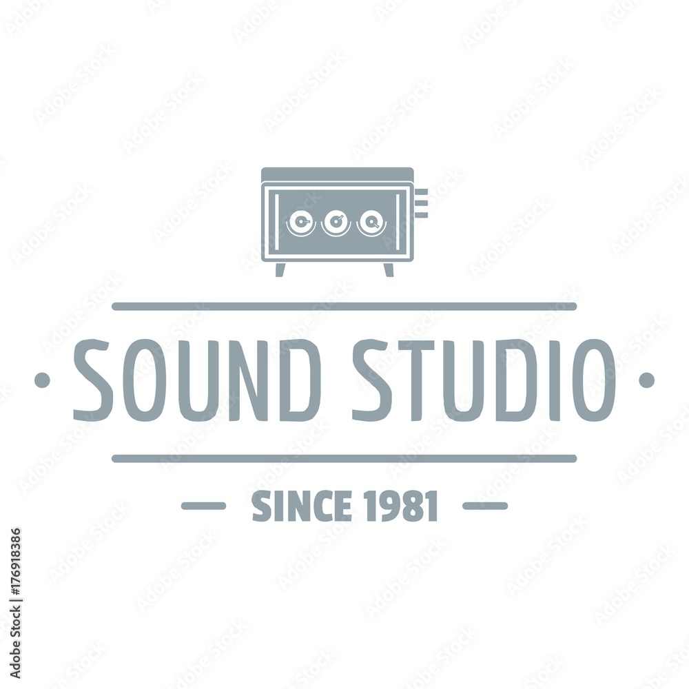Speaker sound studio logo, simple gray style Speaker sound studio logo, simple gray style