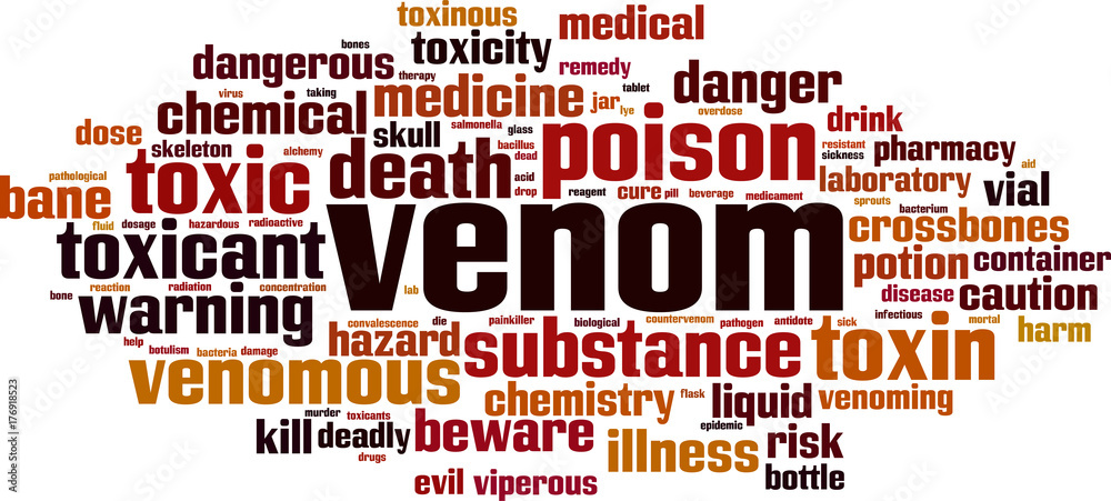 Obraz premium Venom word cloud