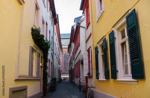 Colorfull buildings in old town in Germany © Tijana