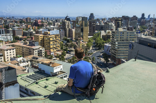Modern cityscape of Santiago de Chile photo