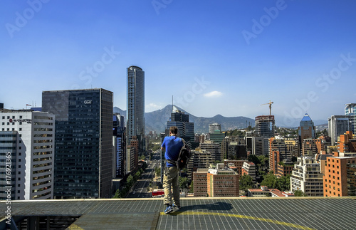 Modern cityscape of Santiago de Chile photo