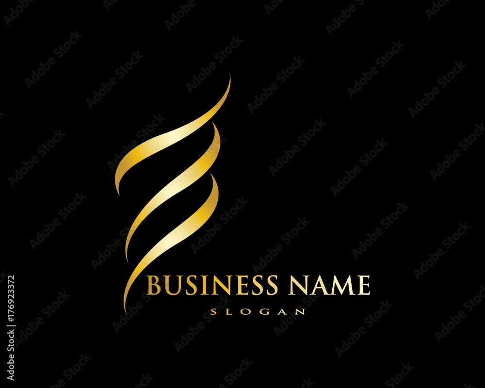Obraz premium Water wave Logo Template