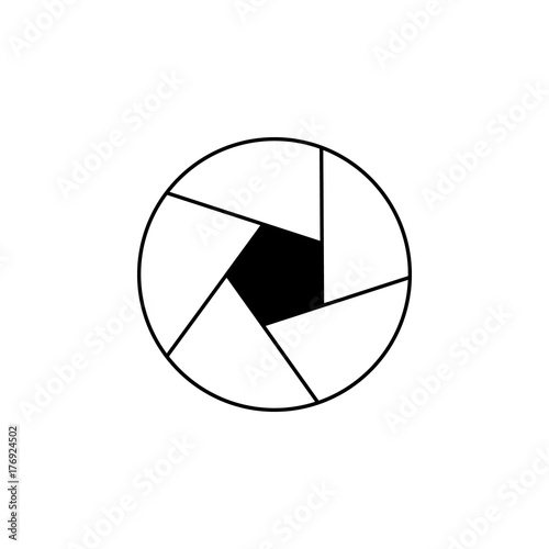 photo camera lens logo icon